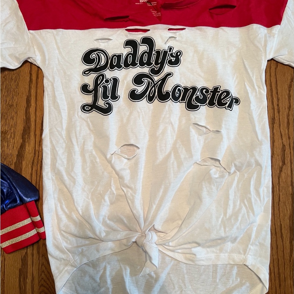 Harley Quinn Jacket, Shirt, Choker Costume Small/Medium - Picture 4 of 8